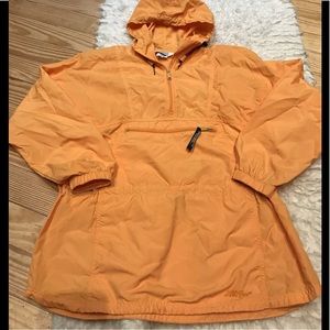 Vtg LL Bean Women’s Anorak Jacket Orange Sz M